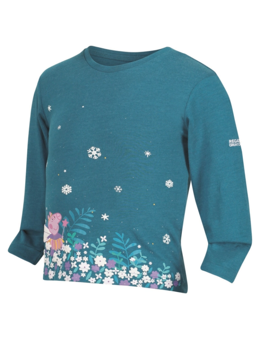 imagem de Regatta Crianças/Kids Peppa Pig Floral T-Shirt Long-Sleeved4