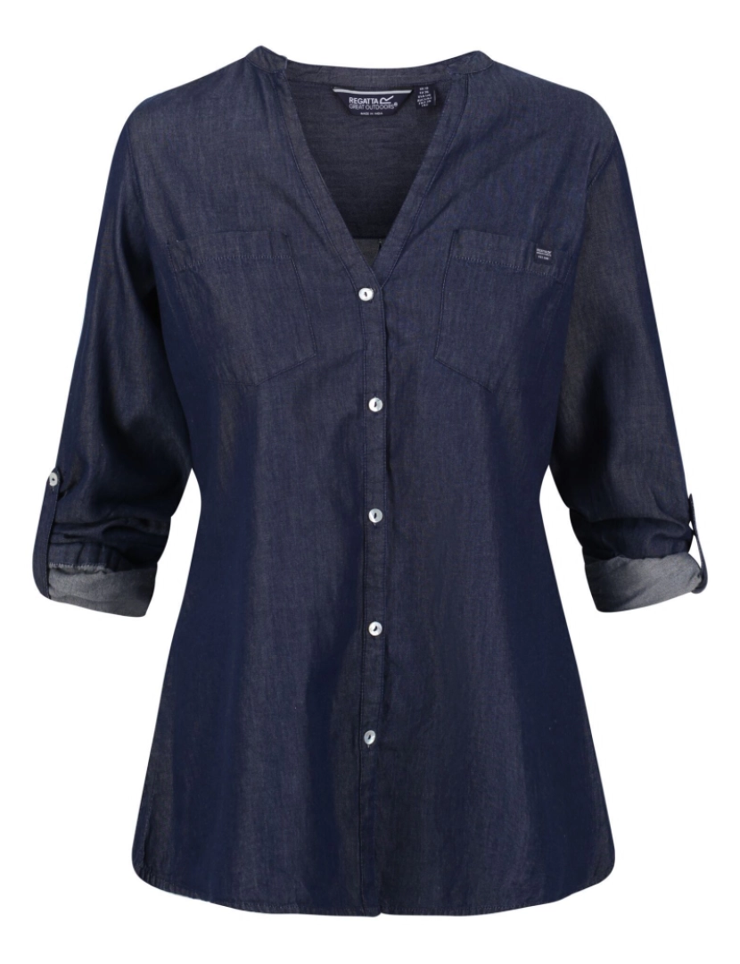 imagem de Regatta Womens/Ladies Malaya Denim Look camisa leve de manga comprida1