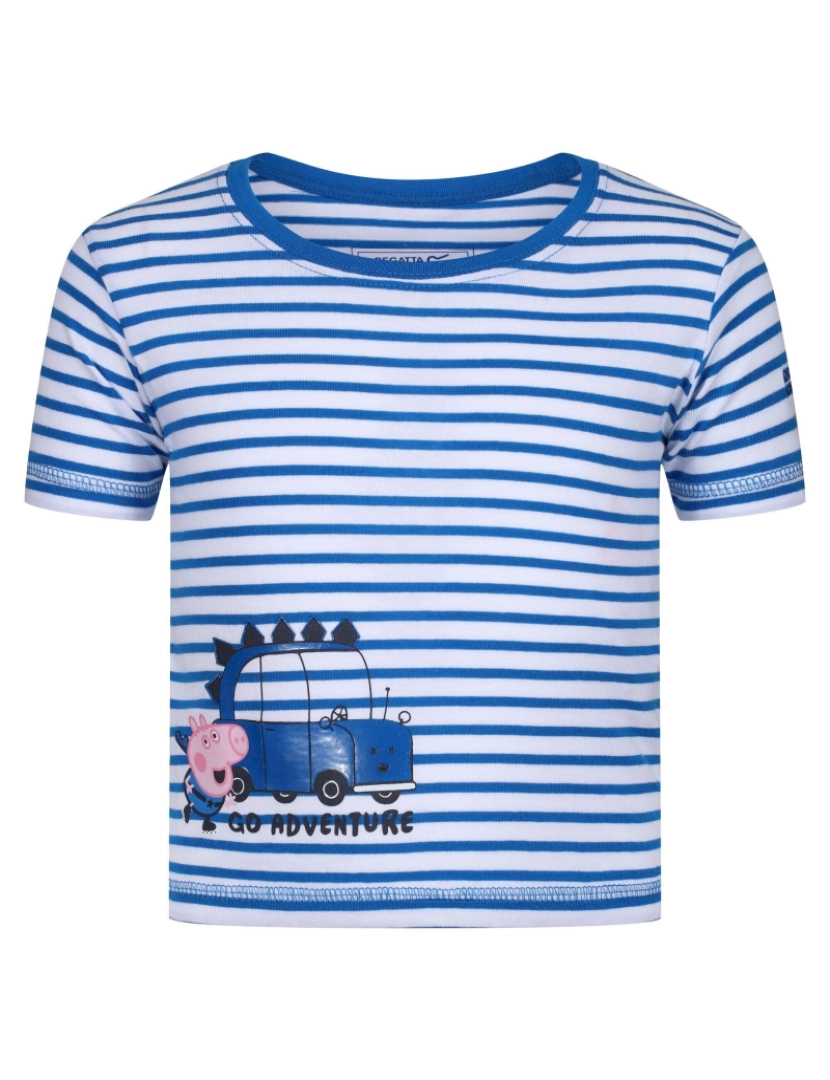 imagem de Regatta Crianças/Kids Peppa Porco Contraste Listrado T-shirt1