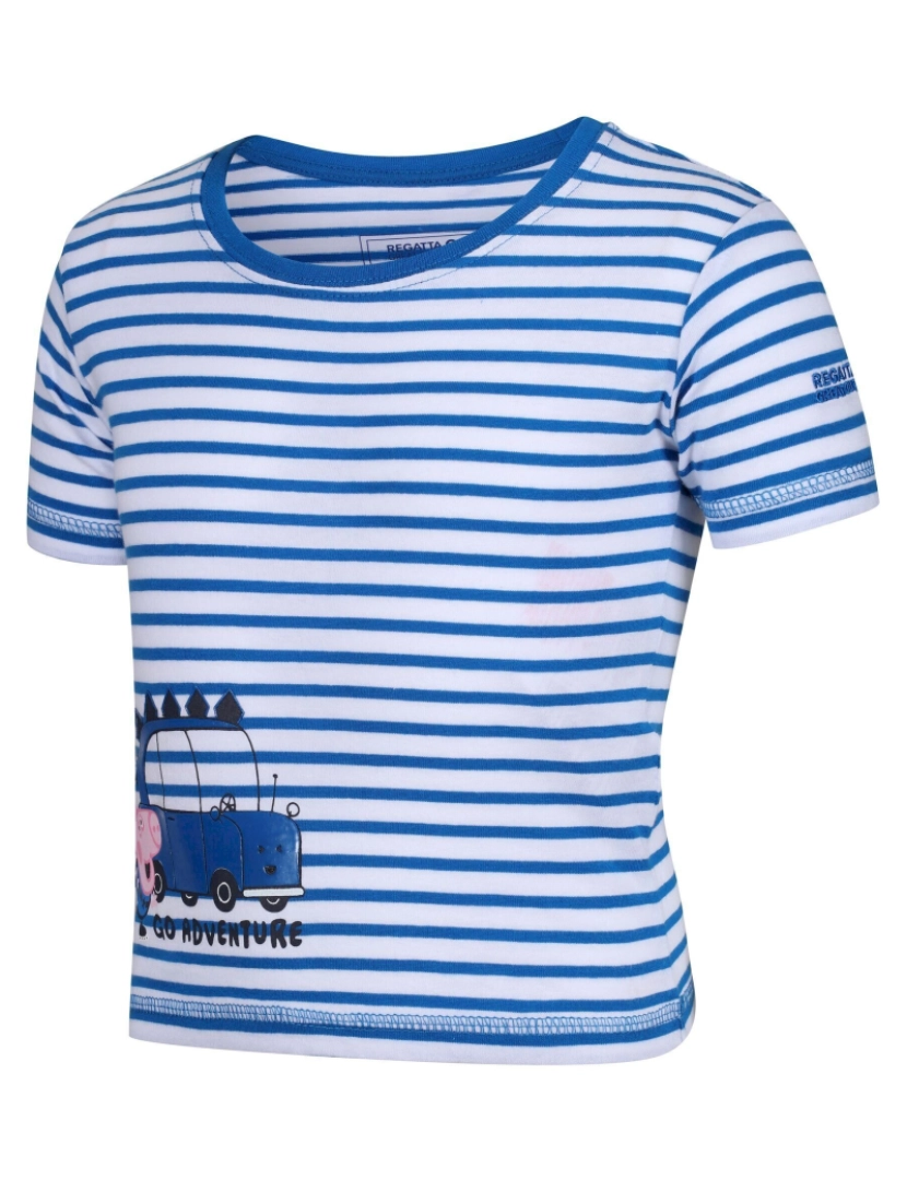 imagem de Regatta Crianças/Kids Peppa Porco Contraste Listrado T-shirt4