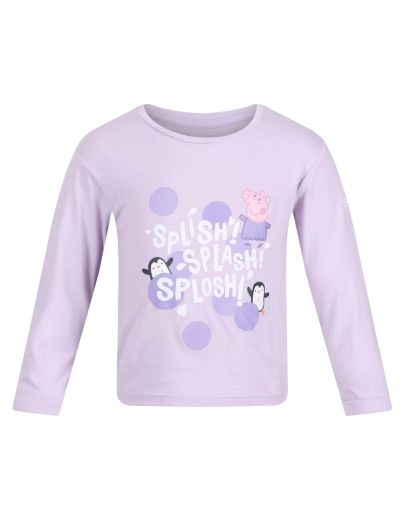 imagem de Regatta Crianças/Kids Splish Splash Splosh Peppa Pig Long-Sleeved T-Shirt1