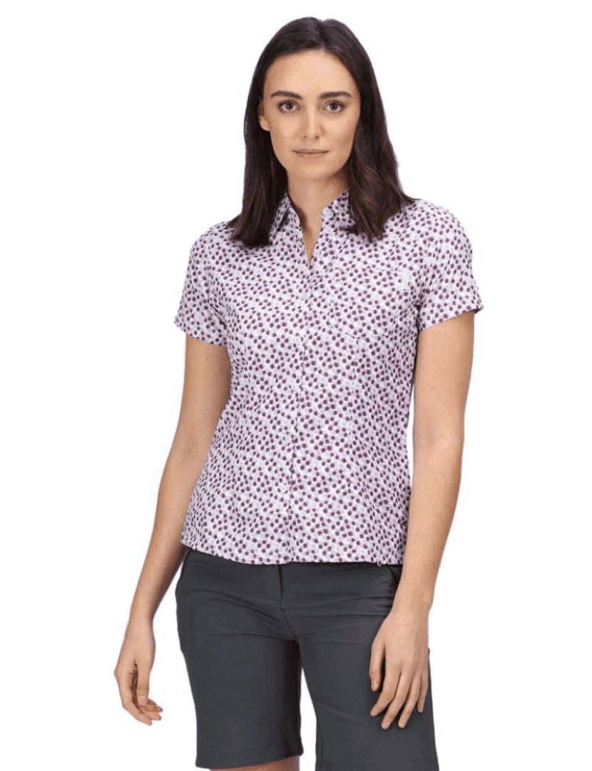 imagem de Regatta Womens/Ladies Mindano V Camisa manga curta1