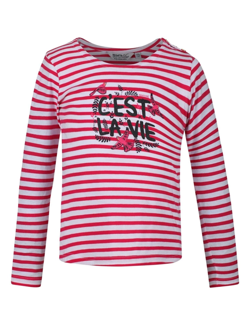 imagem de Regatta Girls Carmella Ii Striped T-shirt de manga comprida1