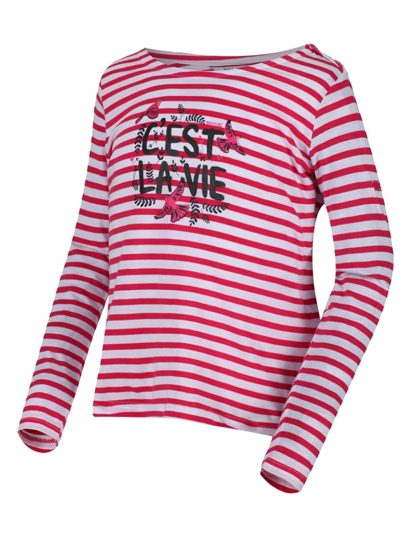 imagem de Regatta Girls Carmella Ii Striped T-shirt de manga comprida4