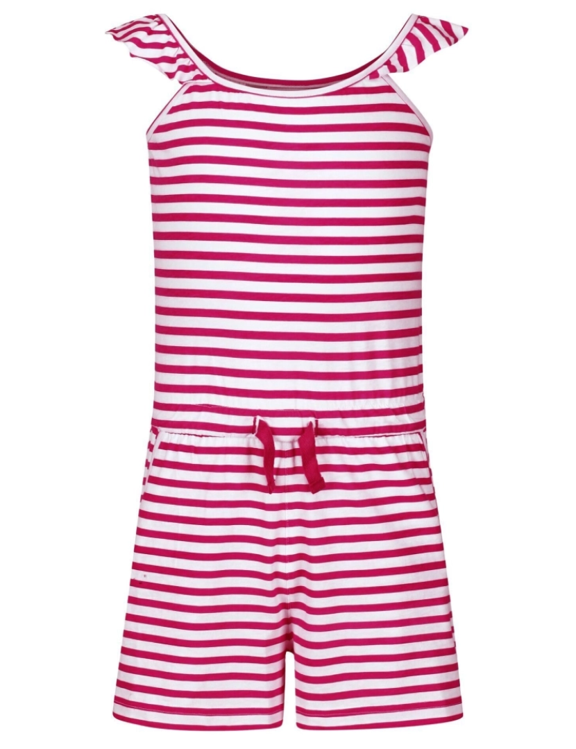 imagem de Regatta Girls Dorsey Stripe Ruffle Playsuit1