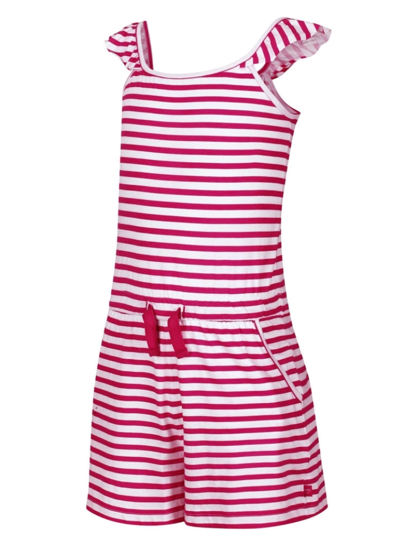 imagem de Regatta Girls Dorsey Stripe Ruffle Playsuit3