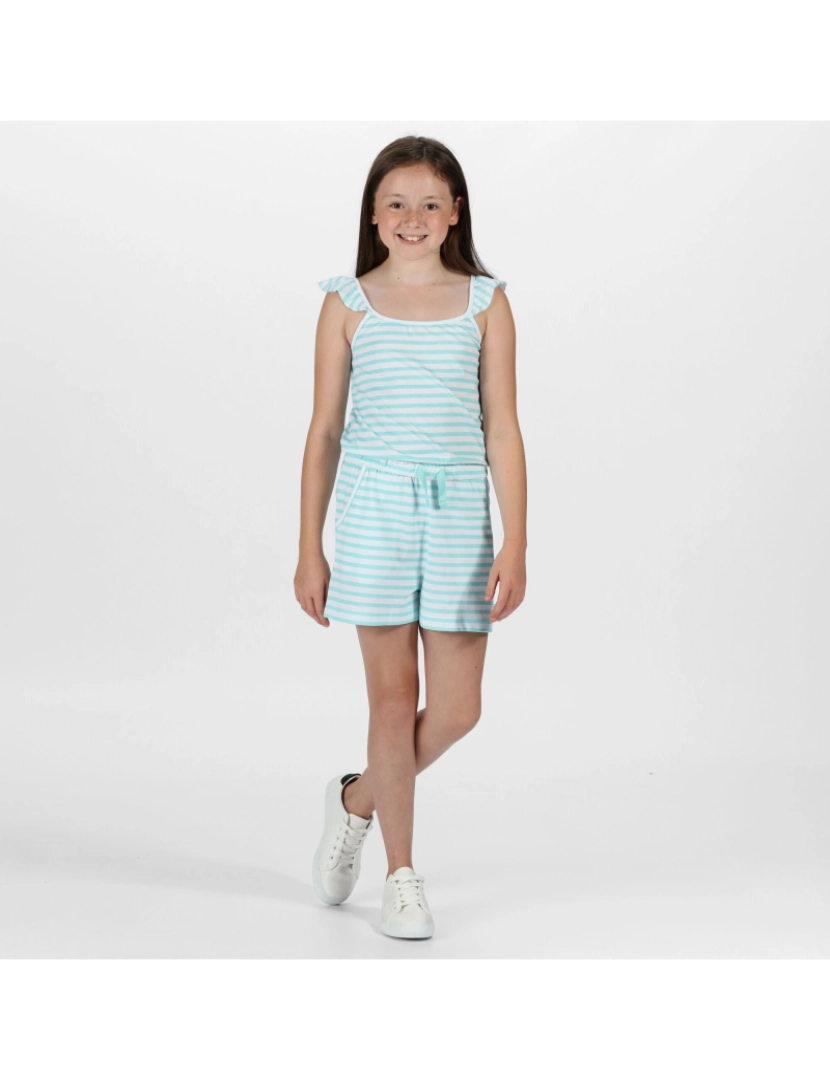 imagem de Regatta Girls Dorsey Stripe Ruffle Playsuit5