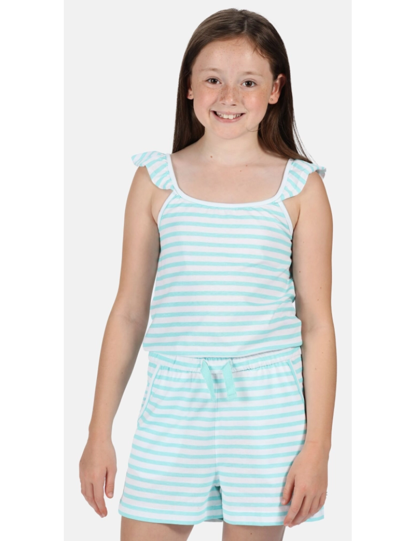 imagem de Regatta Girls Dorsey Stripe Ruffle Playsuit6