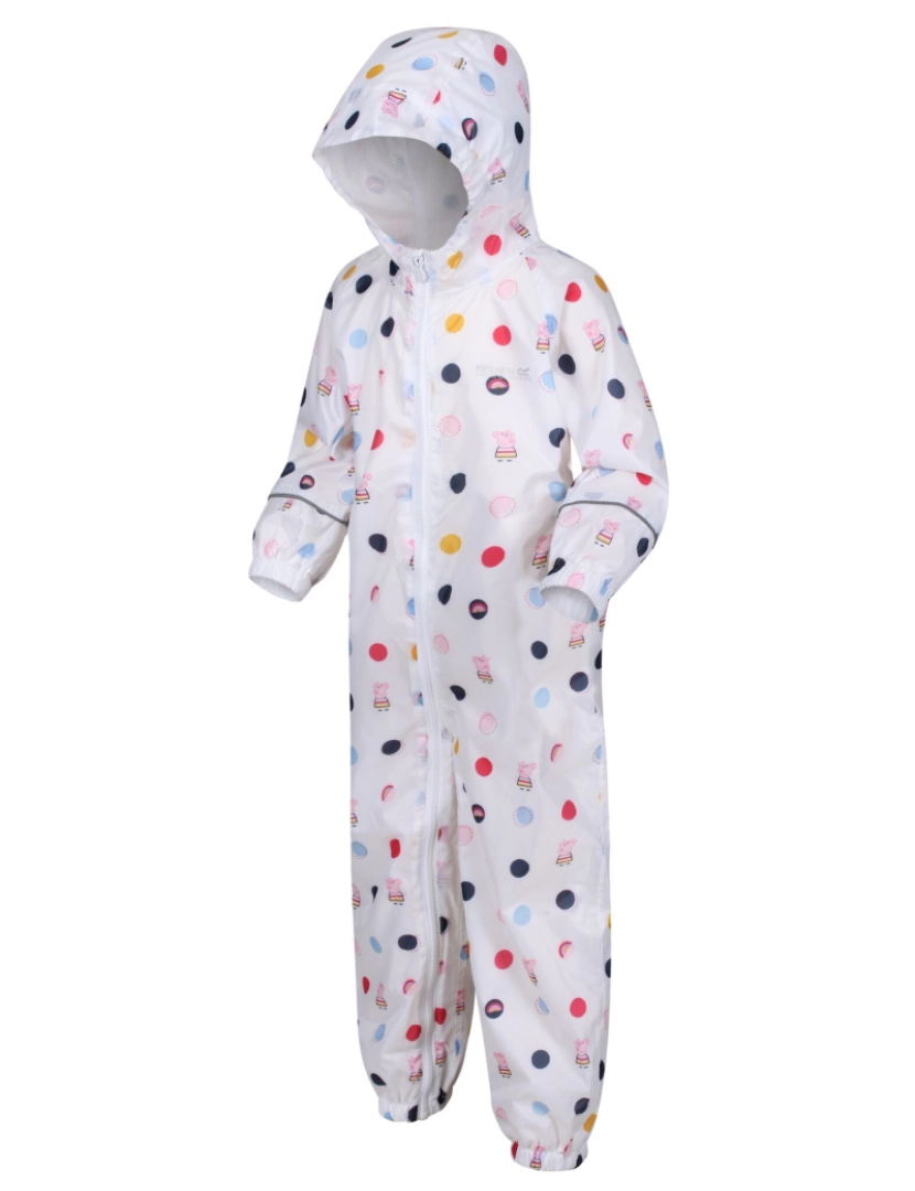 imagem de Regatta Crianças/Kids Pobble Peppa Pig Polka Dot impermeável Puddle Suit3