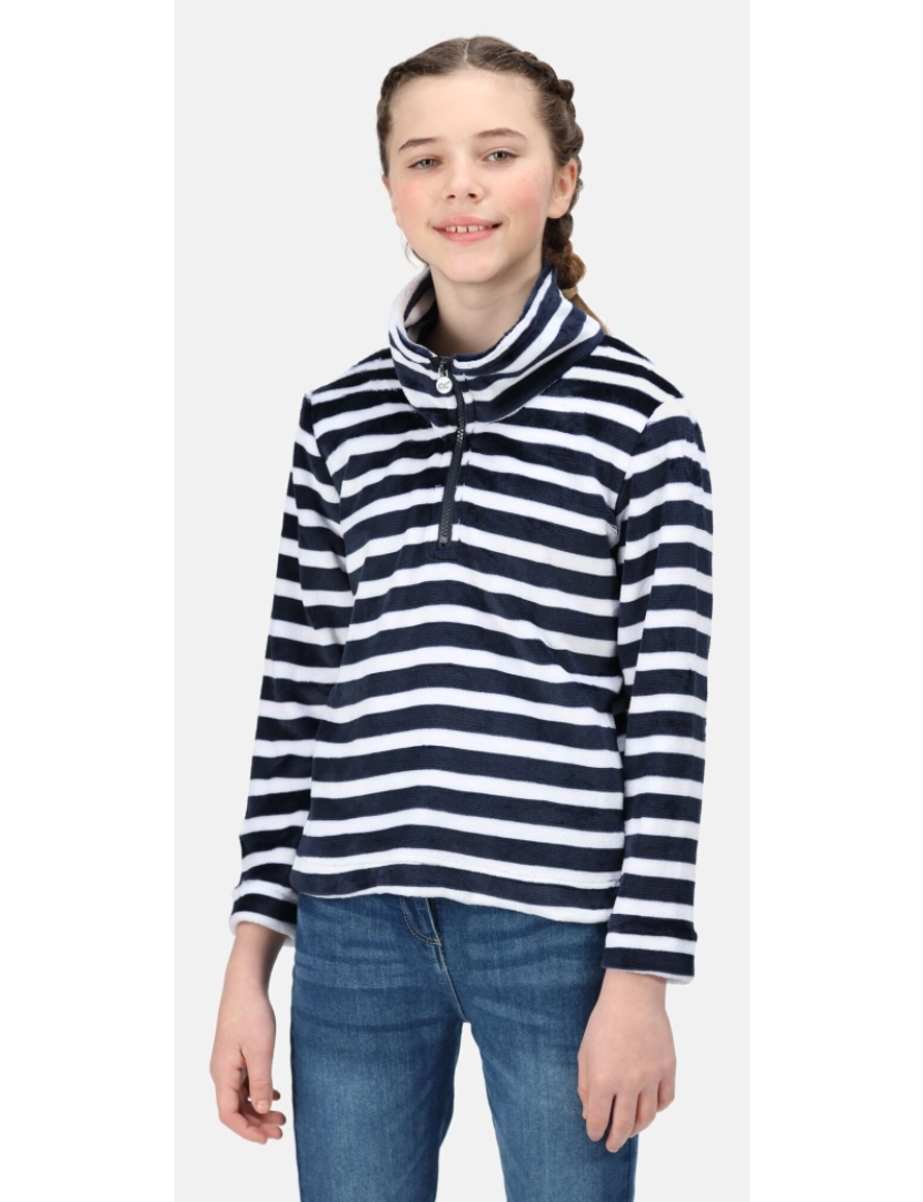 imagem de Regatta Crianças/Kids Kamailie Stripe metade Zip Fleece5