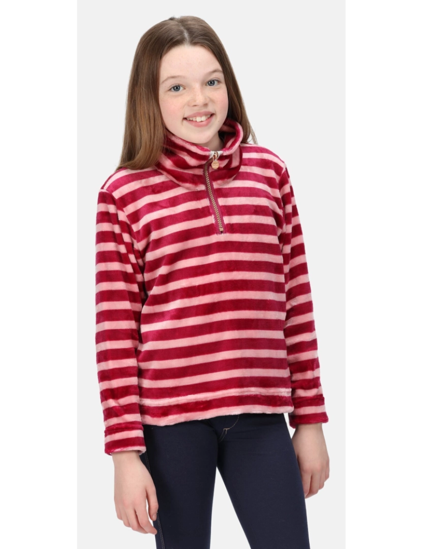 imagem de Regatta Crianças/Kids Kamailie Stripe metade Zip Fleece5