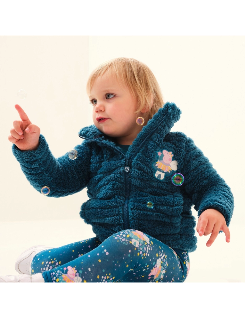 imagem de Regatta Crianças/Kids Peppa Pig Fluffy Full Zip Fleece Jacket5