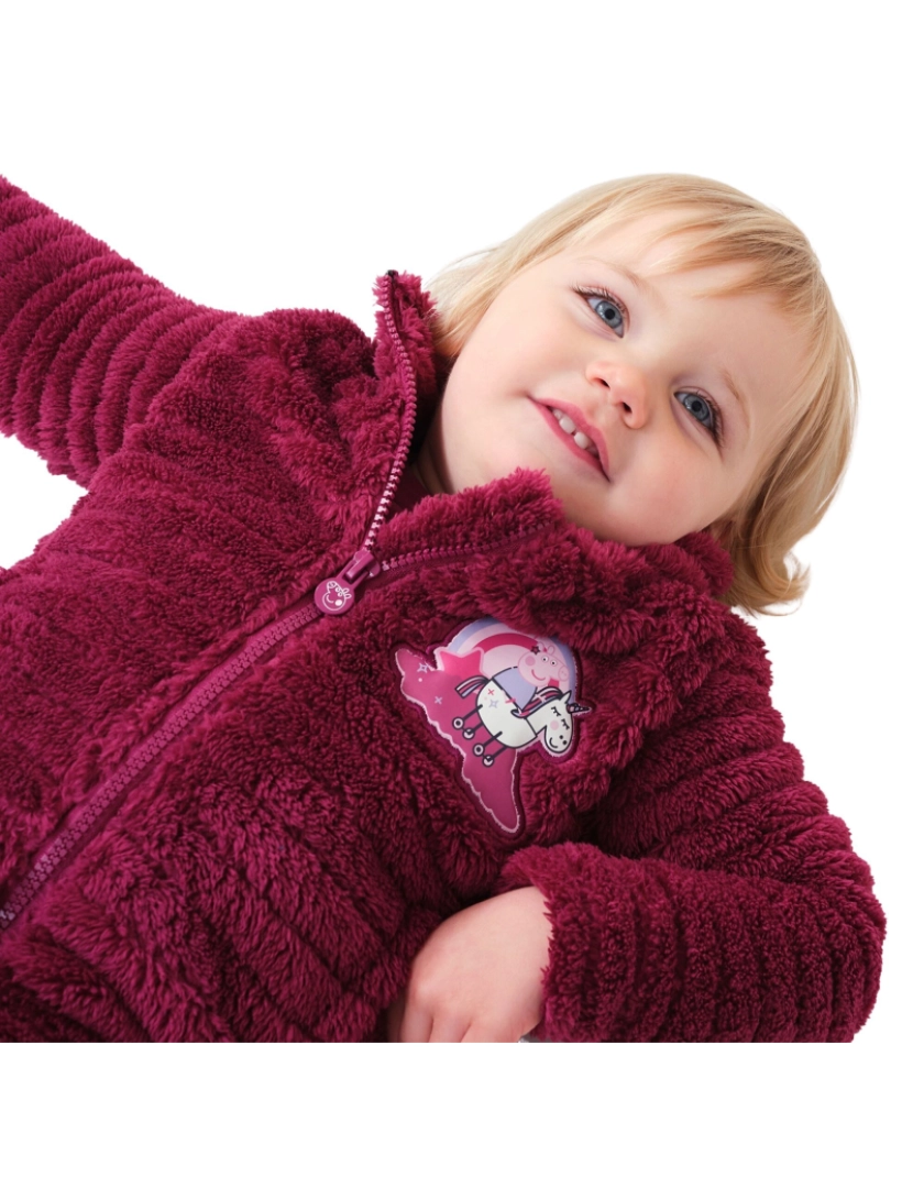 imagem de Regatta Crianças/Kids Peppa Pig Fluffy Full Zip Fleece Jacket2