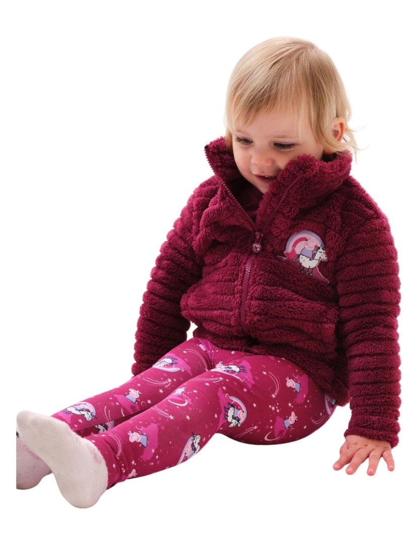 imagem de Regatta Crianças/Kids Peppa Pig Fluffy Full Zip Fleece Jacket3