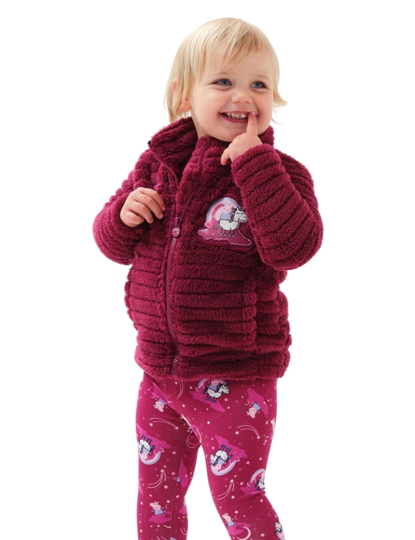 imagem de Regatta Crianças/Kids Peppa Pig Fluffy Full Zip Fleece Jacket4