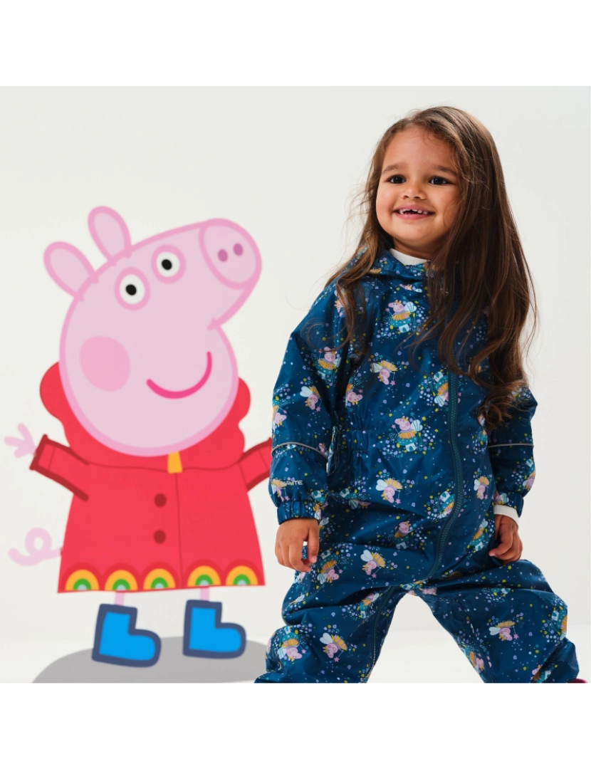 imagem de Regatta Crianças/Kids Pobble Peppa Porco Snowsuit impermeável5