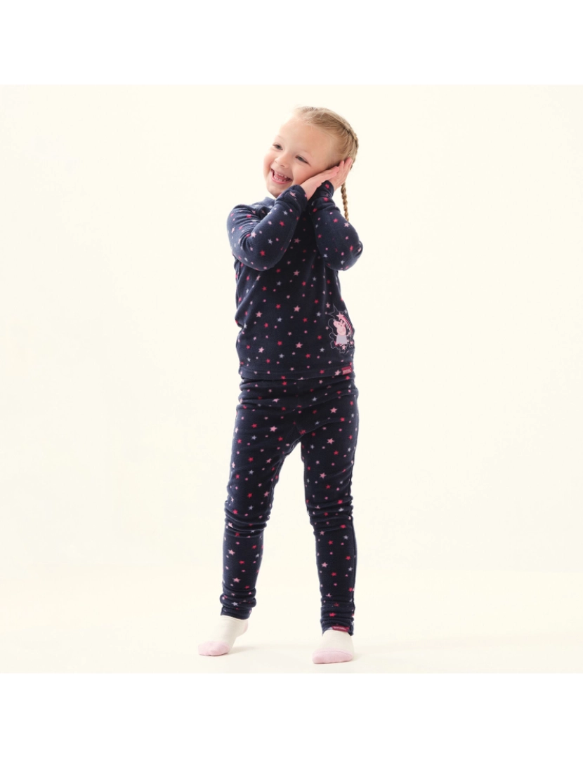 imagem de Regatta Crianças/Kids Cosy Peppa Porco Estrelas T-shirt e Leggings Set6