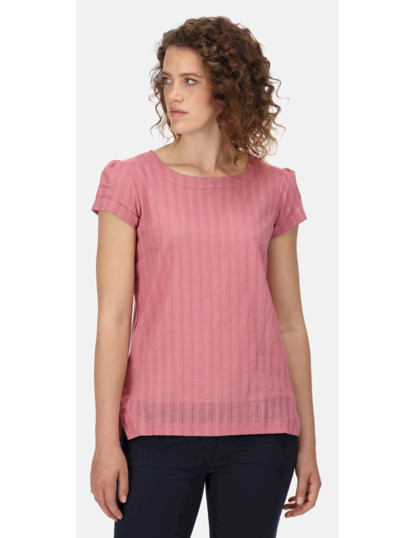 imagem de Regatta Womens/Ladies Jaelynn Dobby algodão t-shirt6