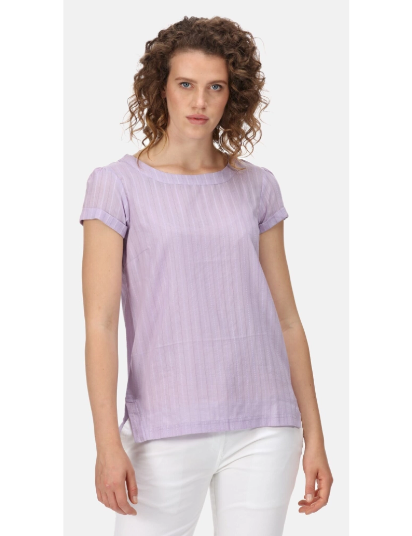 imagem de Regatta Womens/Ladies Jaelynn Dobby algodão t-shirt4