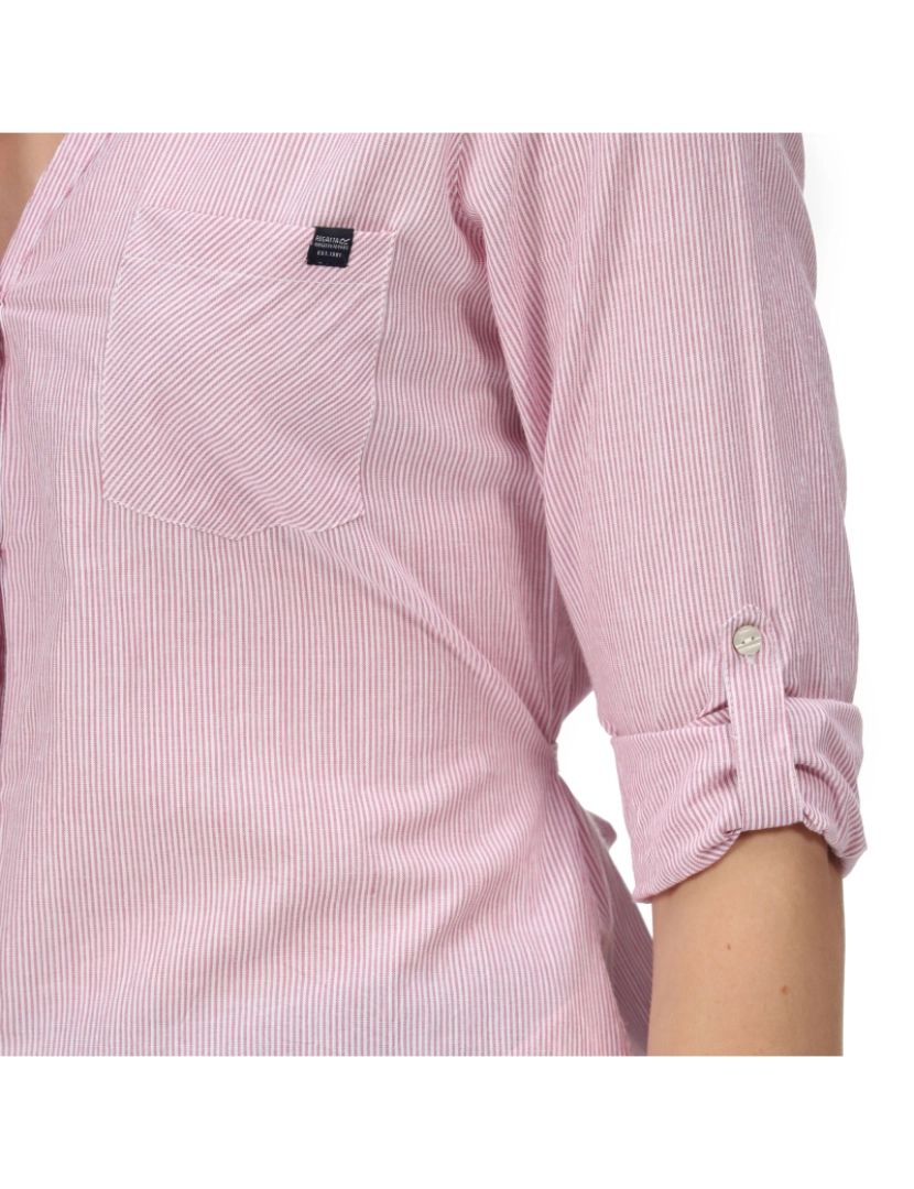 imagem de Regatta Womens/Ladies Malaya Mini Stripe camisa de manga comprida5