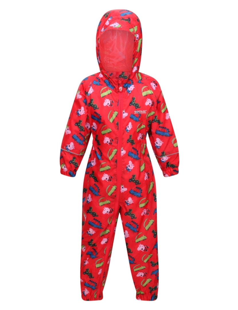 imagem de Regatta Crianças/Kids Pobble Peppa Pig Dinosaur impermeável Puddle Suit1