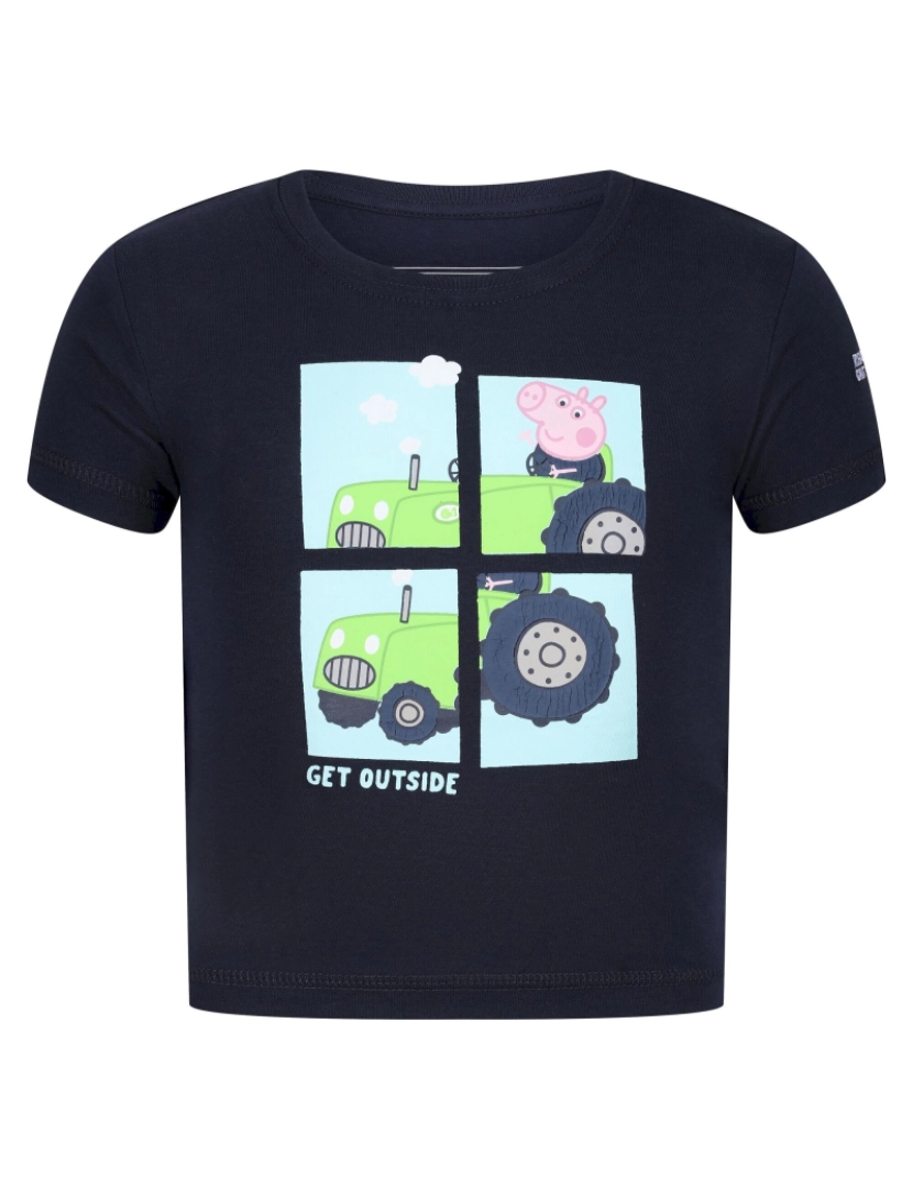 imagem de Regatta Crianças/Kids Peppa Trator de porco de manga curta T-shirt1