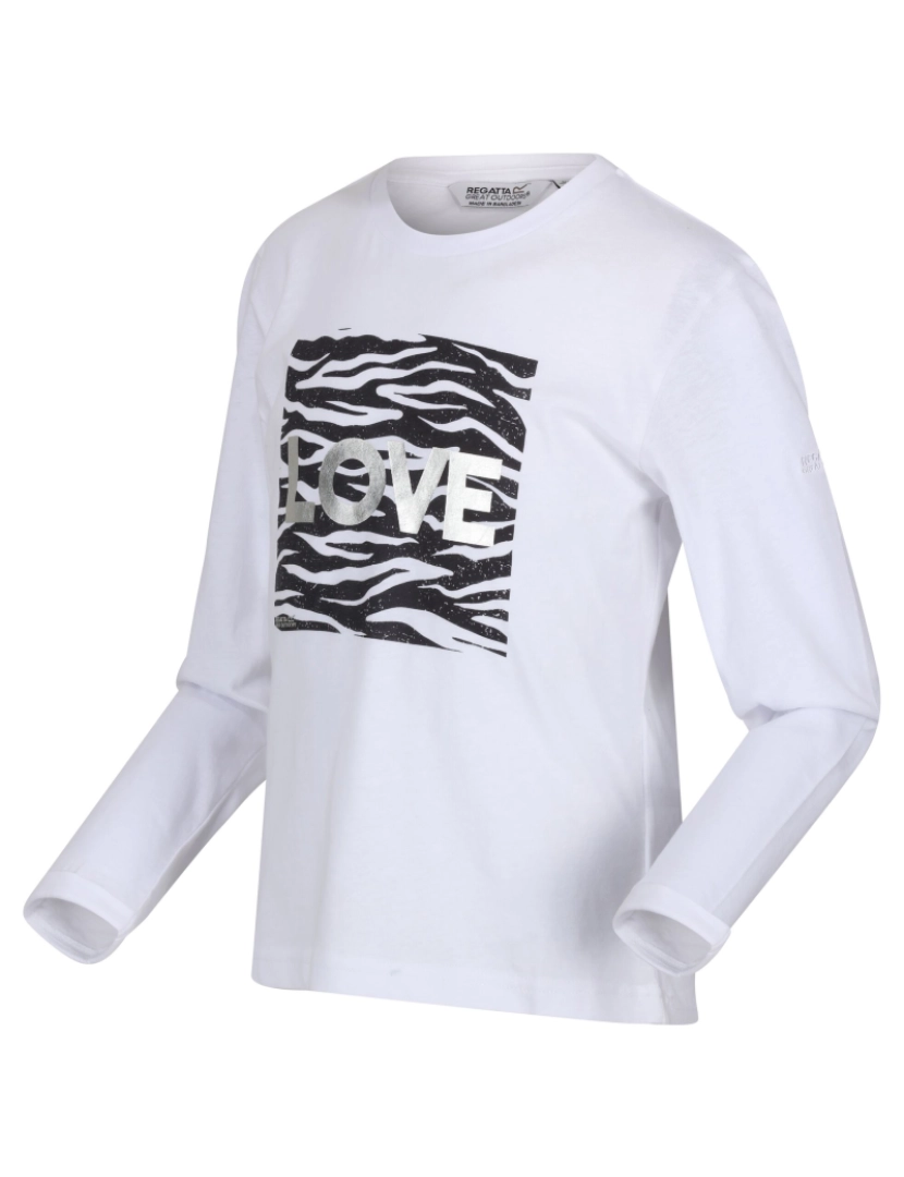 imagem de Regatta Crianças / Crianças Wenbie Iii Zebra imprimir T-shirt de manga comprida3