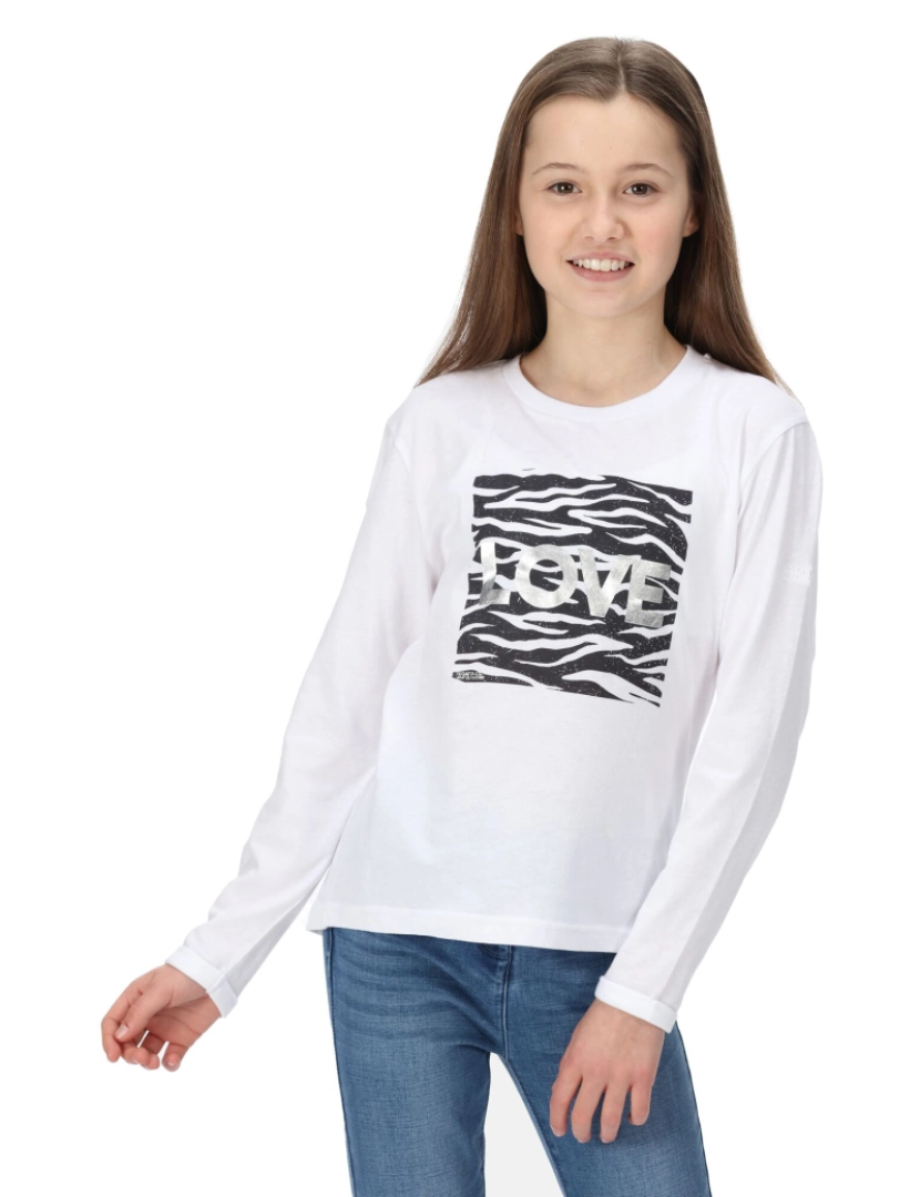 imagem de Regatta Crianças / Crianças Wenbie Iii Zebra imprimir T-shirt de manga comprida5