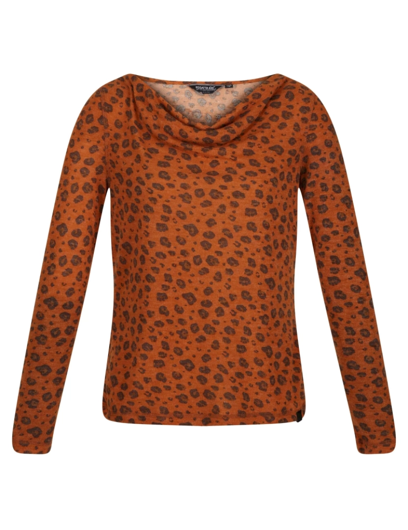 imagem de Regatta Womens/Ladies Frayda Leopard Print Cowl pescoço Top1