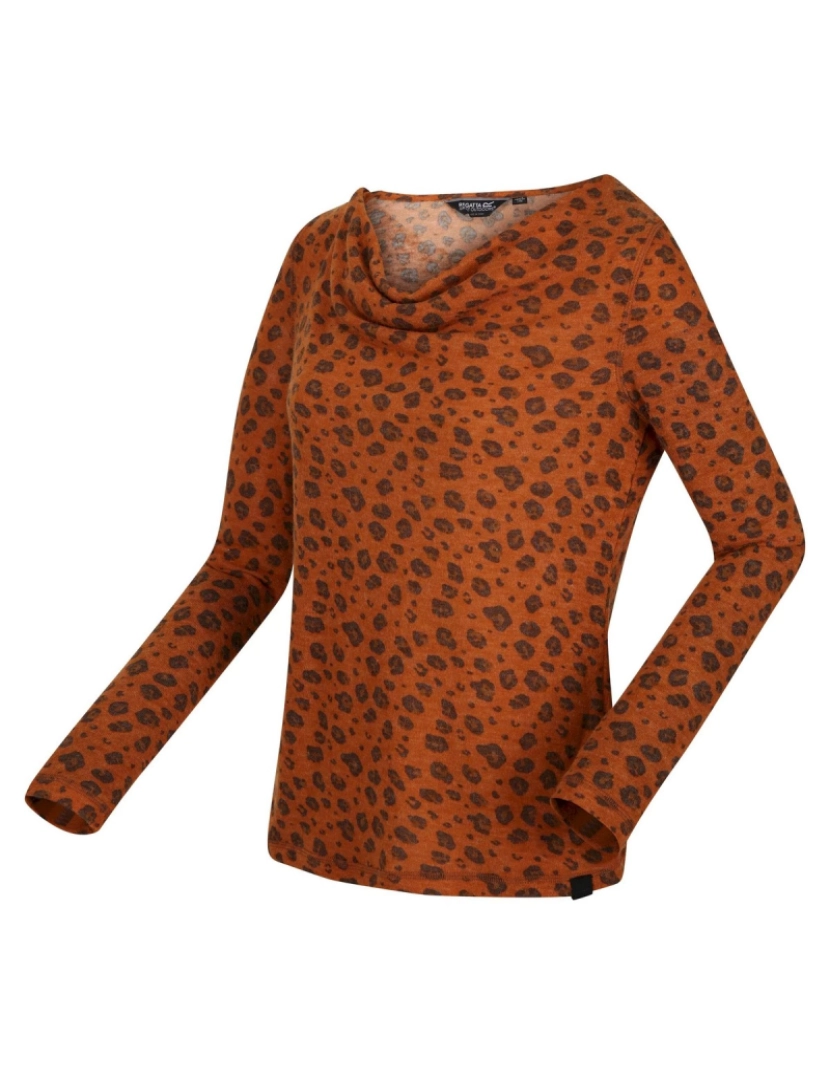 imagem de Regatta Womens/Ladies Frayda Leopard Print Cowl pescoço Top3