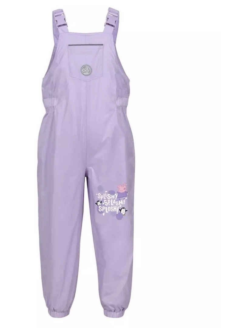 imagem de Regatta Crianças/Kids Splish Splash Splosh Peppa Pig Dungarees forrado impermeável1