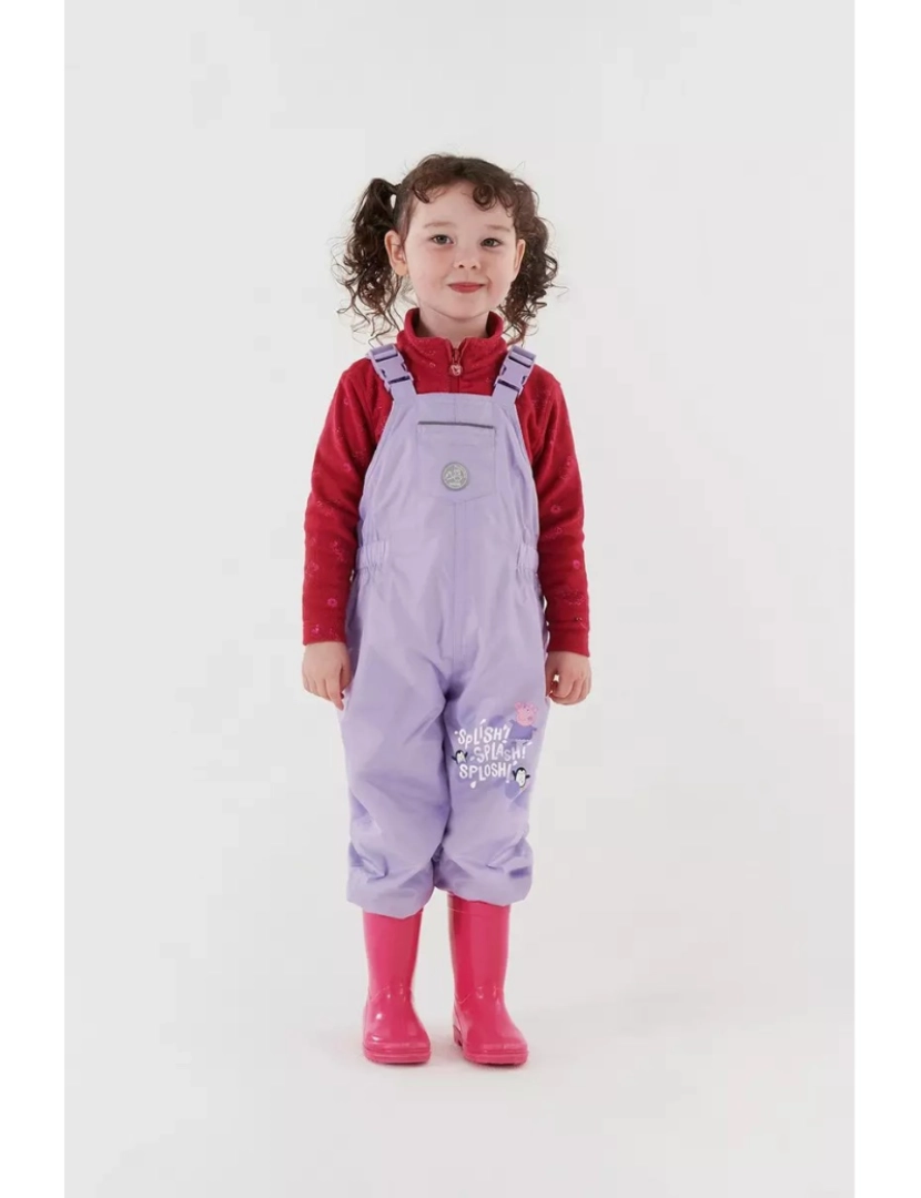 imagem de Regatta Crianças/Kids Splish Splash Splosh Peppa Pig Dungarees forrado impermeável5