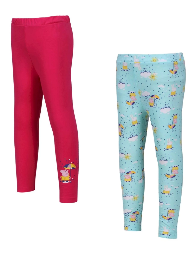 imagem de Regatta Crianças/Kids Raindrop Peppa Pig Leggings (Pack Of 2)1