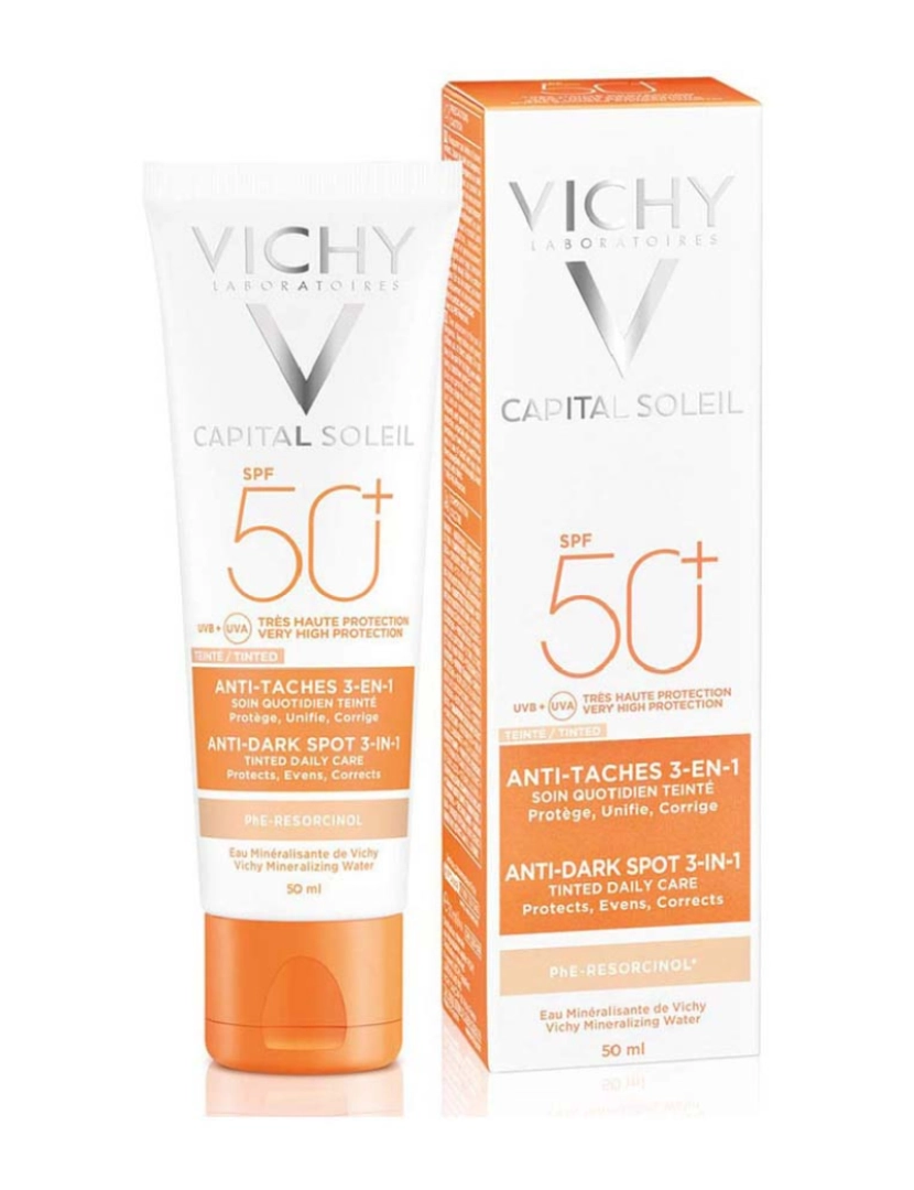 Vichy - Creme com cor Capital Soleil Soin Anti-Taches 3em1 Spf50+ 50 Ml