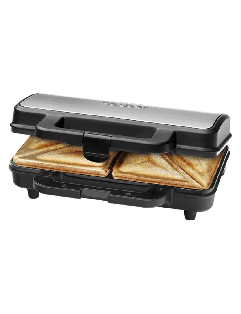 imagem de Sanduicheira, 2 sanduíches XXL, placas antiaderentes, tostagem perfeita, aço inoxidável Proficook ST 1092, Prata1