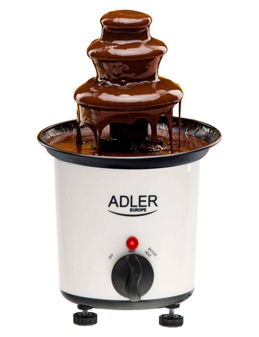 Adler - Fonte de Chocolate, Aço Inoxidável, Capacidade de 200ml,Temperatura máxima 80°C Adler AD4487, Branco