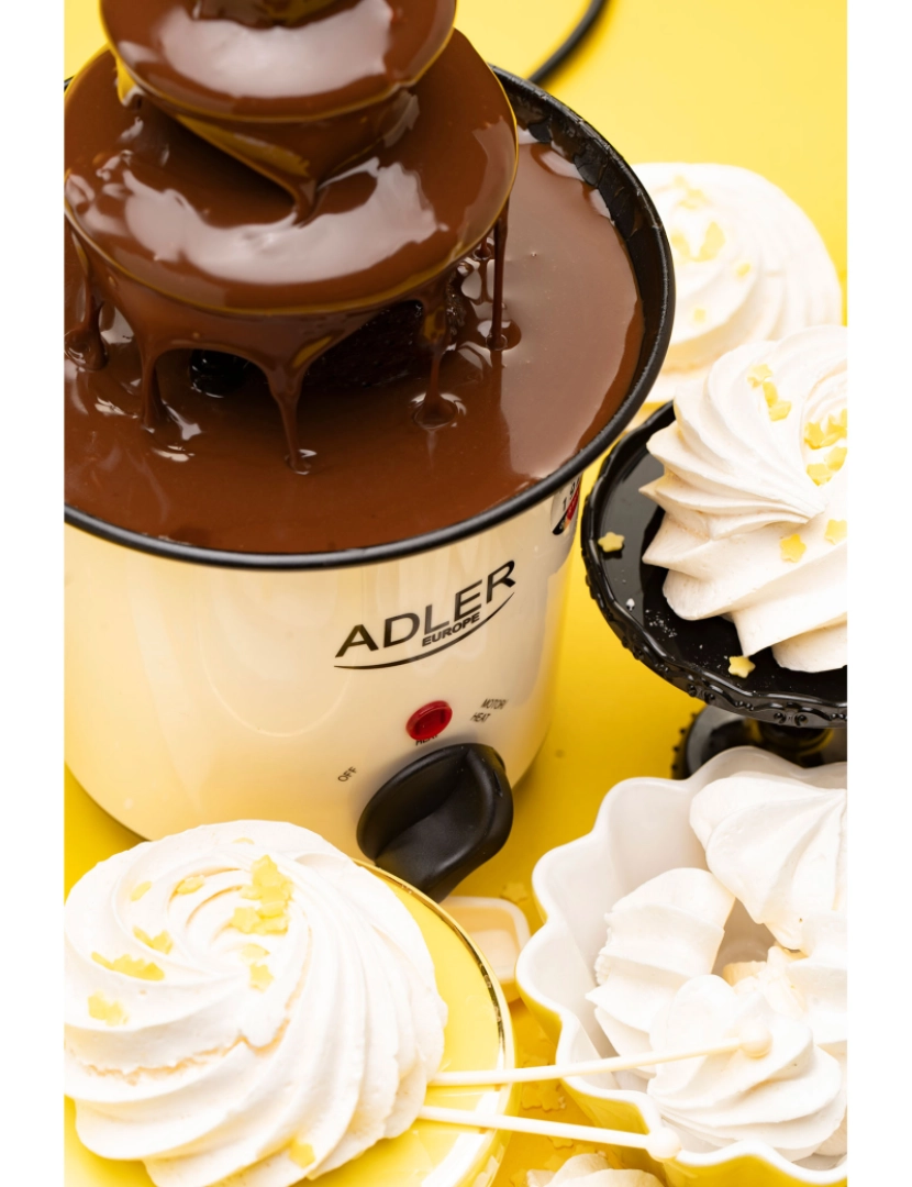 imagem de Fonte de Chocolate, Aço Inoxidável, Capacidade de 200ml,Temperatura máxima 80°C Adler AD4487, Branco4