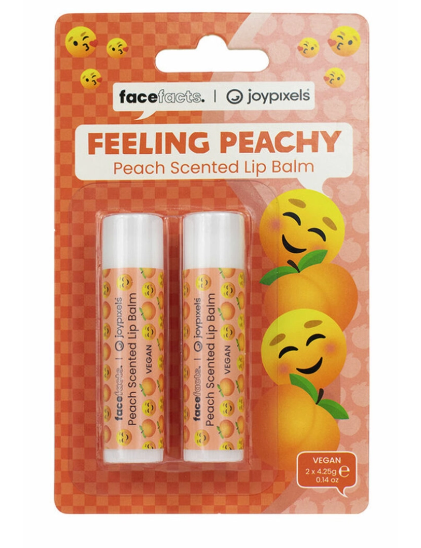 Face Facts  - Lip Balm Face Fatos sentindo pêssego 2 unidades 4,25 G