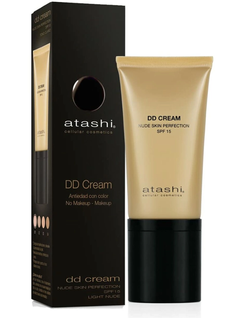 imagem de Proteção solar com cor Atashi Celullar cosmético Spf 15 Dd Creme 50 Ml claro1