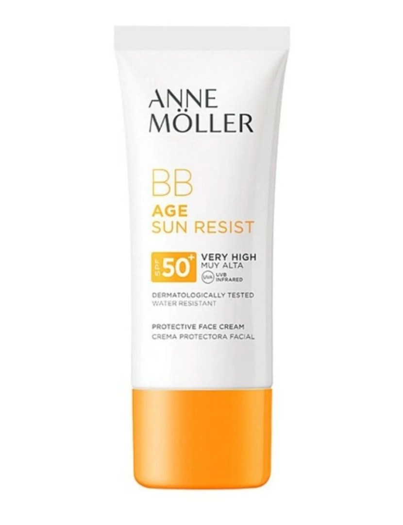 imagem de Hydrating Facial Cream Ã‚Ge Sun Rerist Bb Cream Anne Mã¶Ller (50 Ml) Spf 50+1