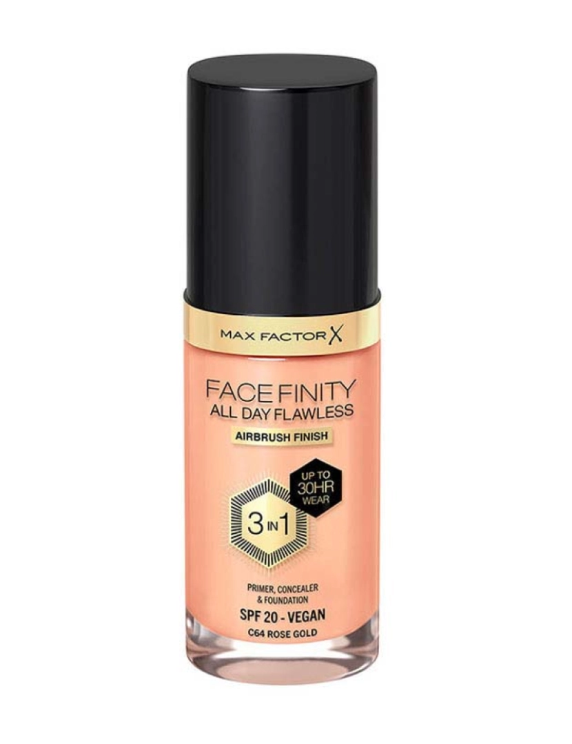 Max Factor - Facefinity 3In1 Primer, Concealer & Foundation #64-Rose Gold 30 Ml