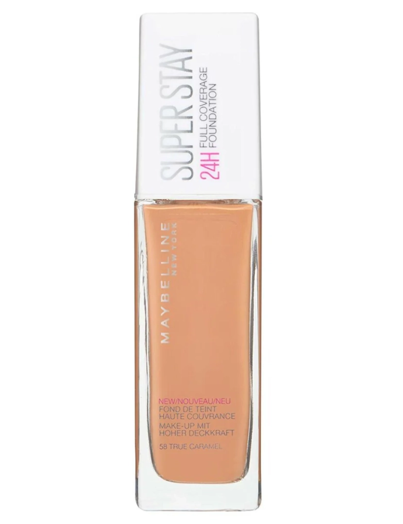 imagem de Liquid Make Up Base Superstay Maybelline Cobertura completa 58-True Caramel (Recondicionado A+)1