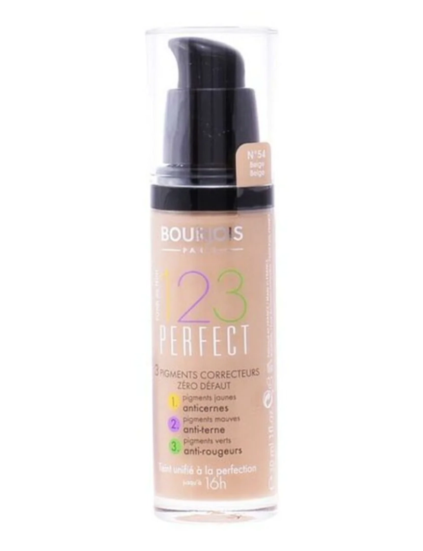 imagem de Fundação fluido Make-Up 123 perfeito Bourjois Spf 10 (30 Ml)1