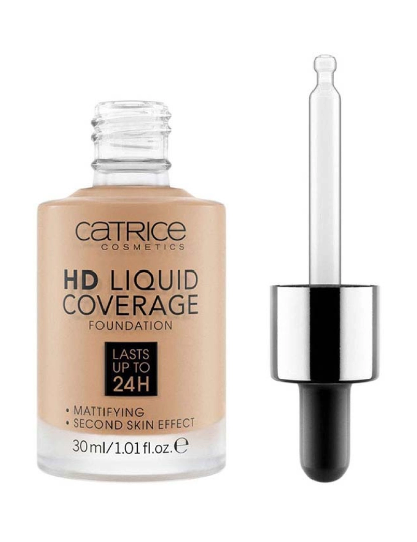 Catrice - Hd Liquid Coverage Foundation Lasts Up To 24H #050-Rosy Ash 30 Ml