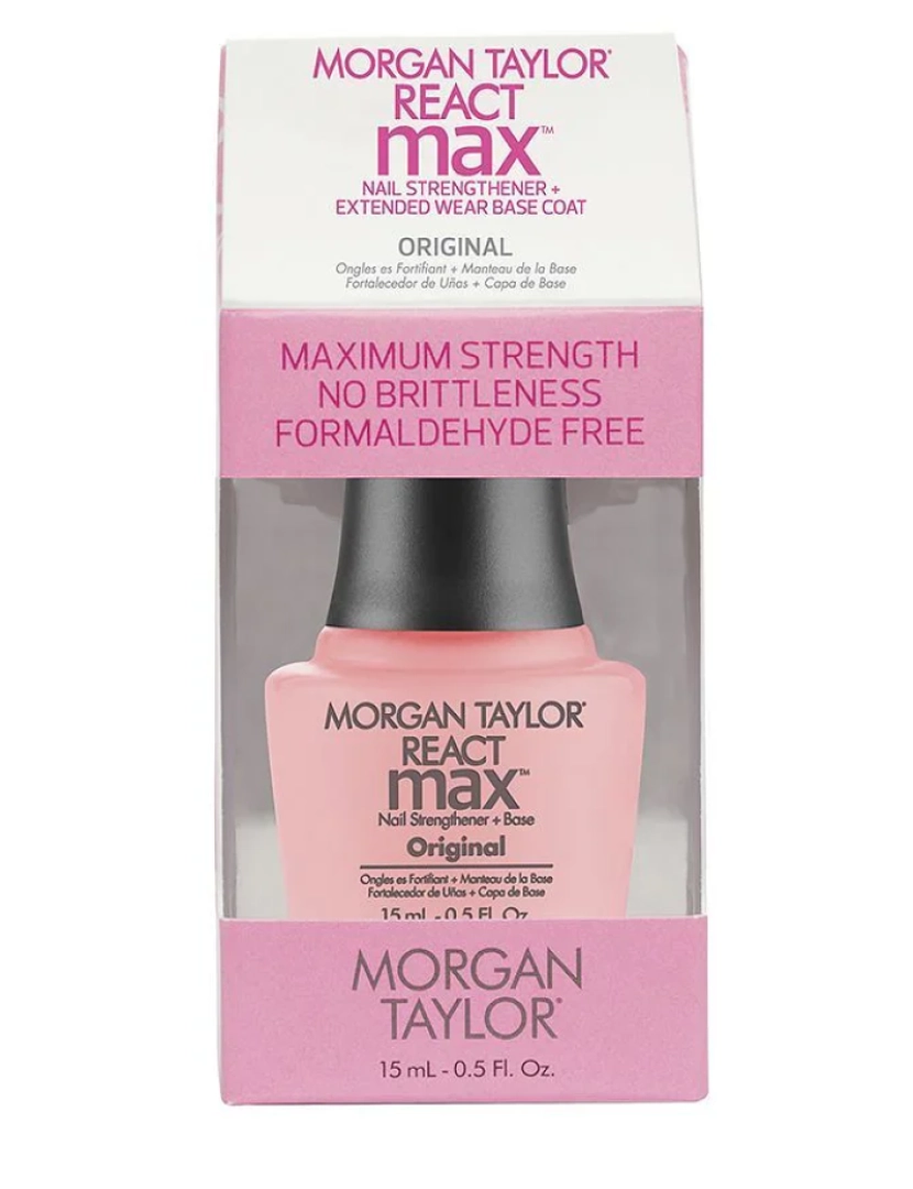 imagem de Nail Hardener Morgan Taylor React Max Original 2-In-1 Base Coat (15 Ml)1