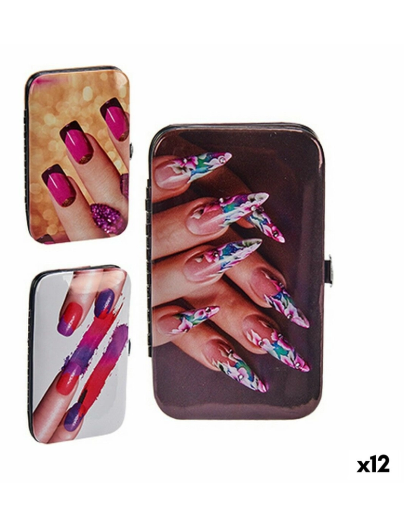 Bigbuy Home - Conjunto de manicure unhas plásticas (12 unidades)