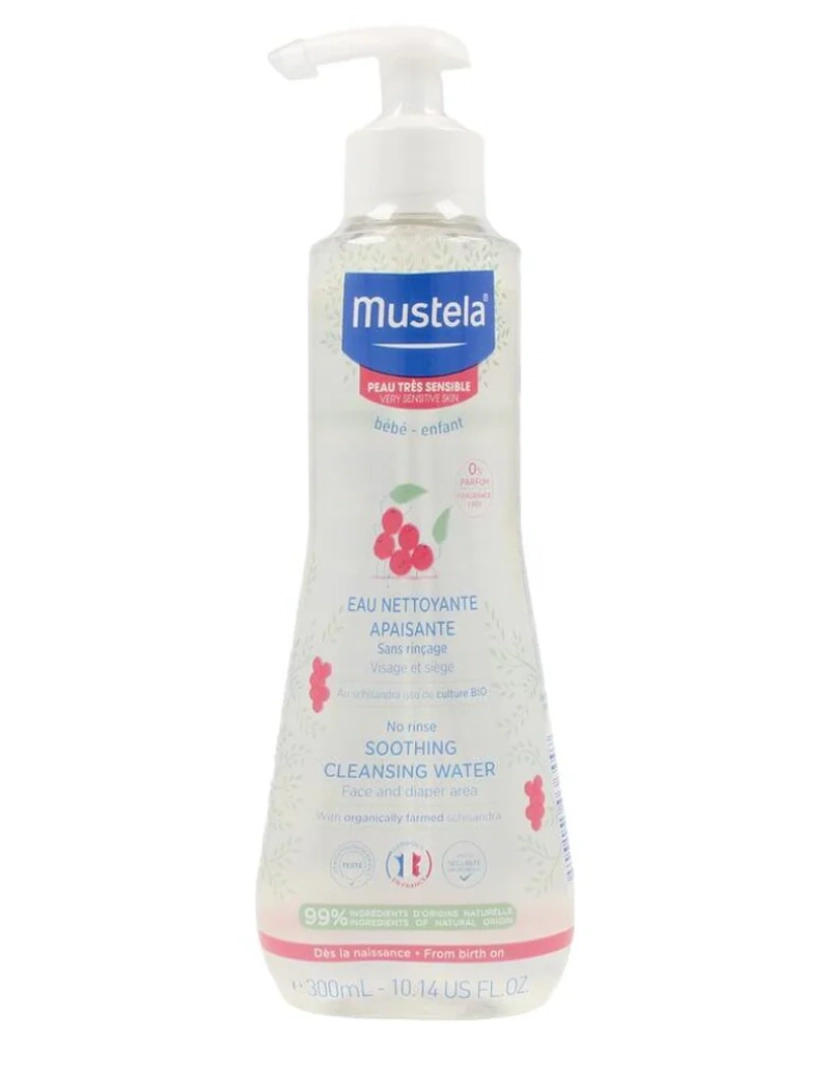 imagem de No-Rinse água de limpeza para bebês Mustela 300 Ml1