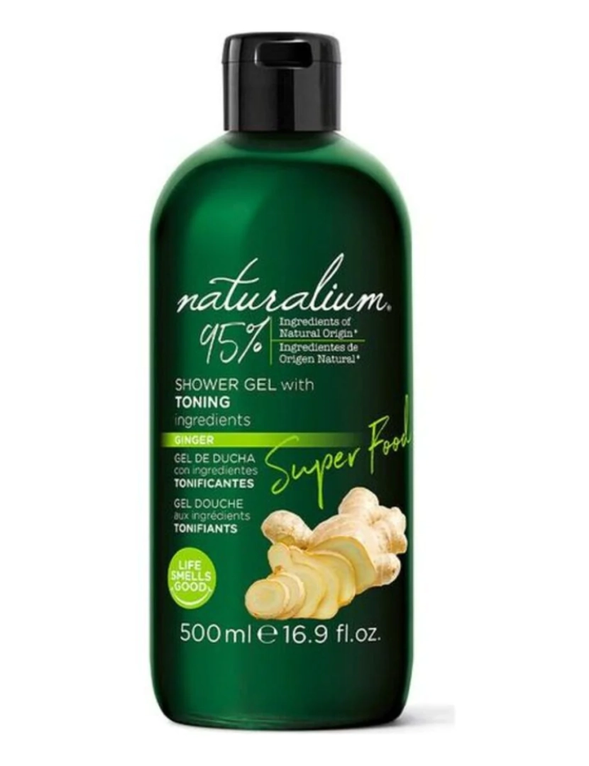 imagem de Chuveiro Gel Super Food Ginger Toning Naturalium (500 Ml)1