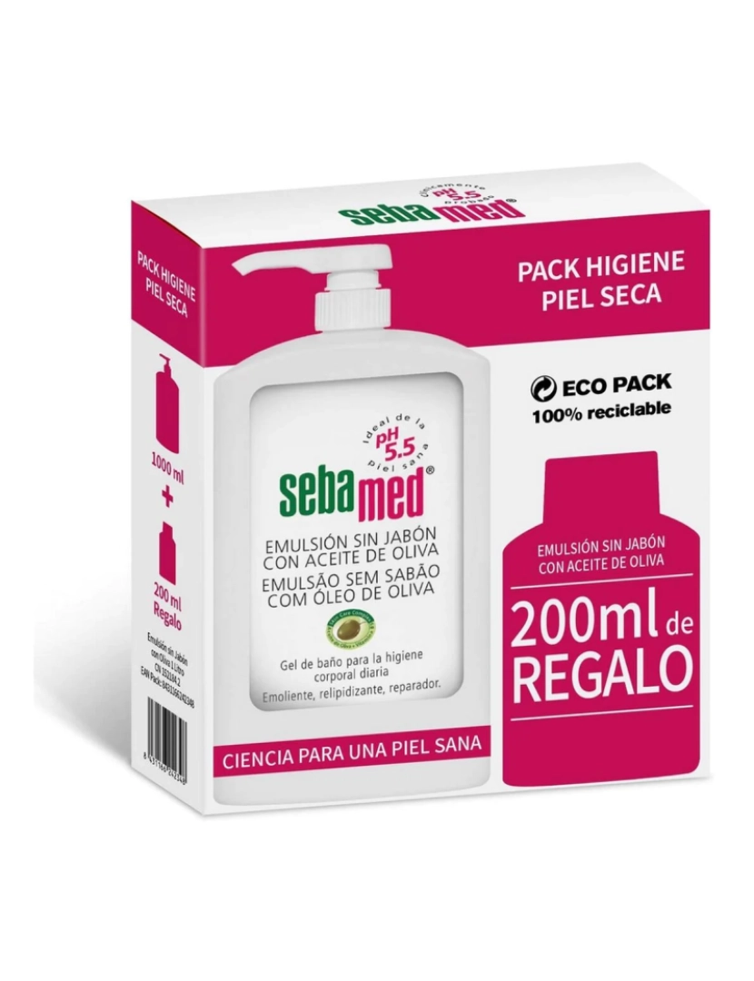 imagem de Conjunto de higiene Loção de banho sebamed sem óleo de azeitona de sabão (2 Pcs)1