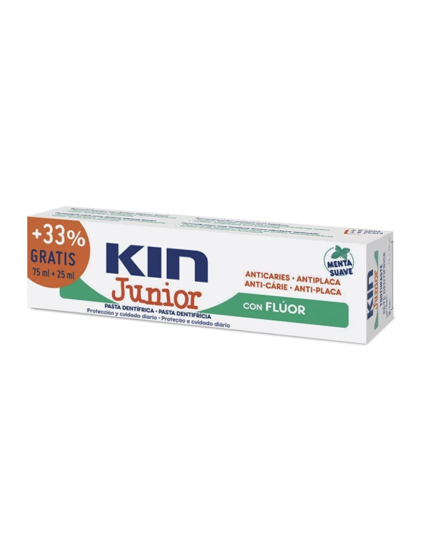 imagem de Pasta de dentes Kin Kin Junior Mint Anti-Cários 25 Ml (100 Ml)1